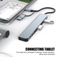 HOPE R хъб USB-C мултипортов, 8 в 1, 2 броя USB 3.0 тип A, 2 броя USB2.0 тип A, 1 брой USB3.0 тип C, четец на SD/TF карти, 3,5 мм аудио жак