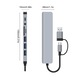HOPE R хъб USB-C мултипортов, 8 в 1, 2 броя USB 3.0 тип A, 2 броя USB2.0 тип A, 1 брой USB3.0 тип C, четец на SD/TF карти, 3,5 мм аудио жак