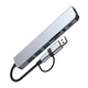 HOPE R хъб USB-C мултипортов, 8 в 1, 2 броя USB 3.0 тип A, 2 броя USB2.0 тип A, 1 брой USB3.0 тип C, четец на SD/TF карти, 3,5 мм аудио жак