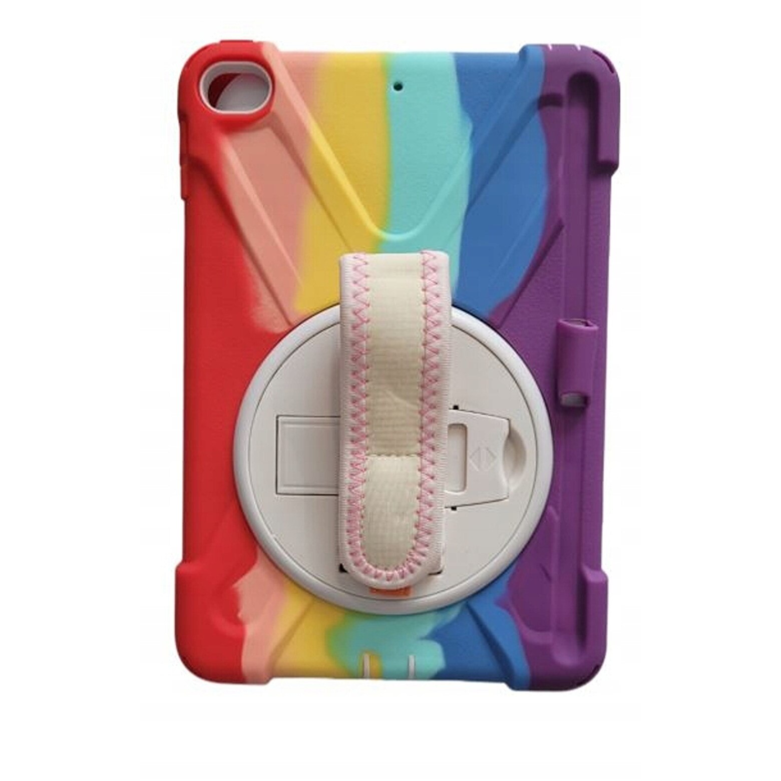 Husa tableta, pentru iPad Mini 5/Mini 4 8.9inch, 3 straturi, suport rotativ, curea reglabila, multicolor