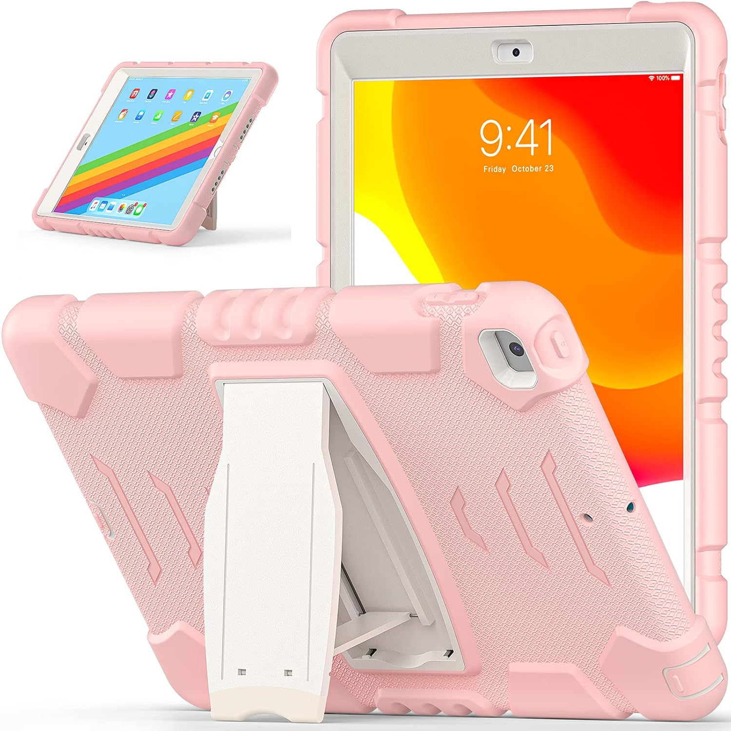 Husa tableta, pentru iPad 10.2inch, cu suport, roz