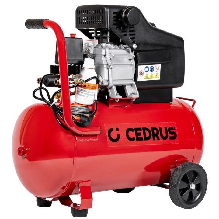 Compresor cu piston Cedrus KM50-1T, 50L, 2KM, 200l/min, 8bar, 29,5kg