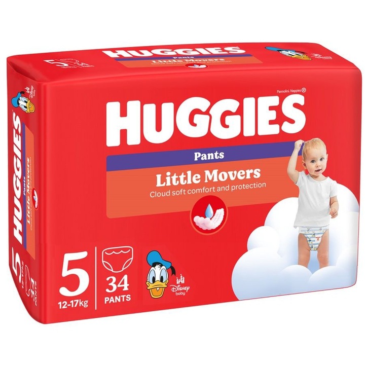 Scutece chilotei Huggies - Marimea 5 12-17 kg 34 buc