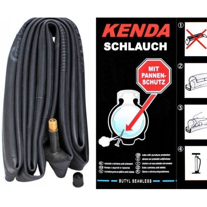 Вътрешна гума за велосипед Kenda 26" x 1.75-2.125, устойчива на пробиване, AV клапан 35 mm, 297 g