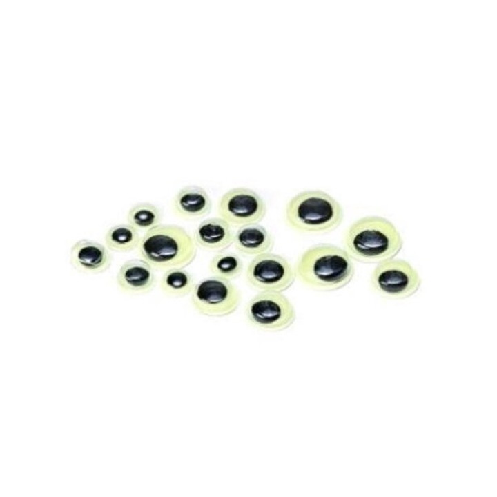 Set Ochi care stralucesc in Intuneric, Brewis, 7-12mm, Negru, 20 bucati