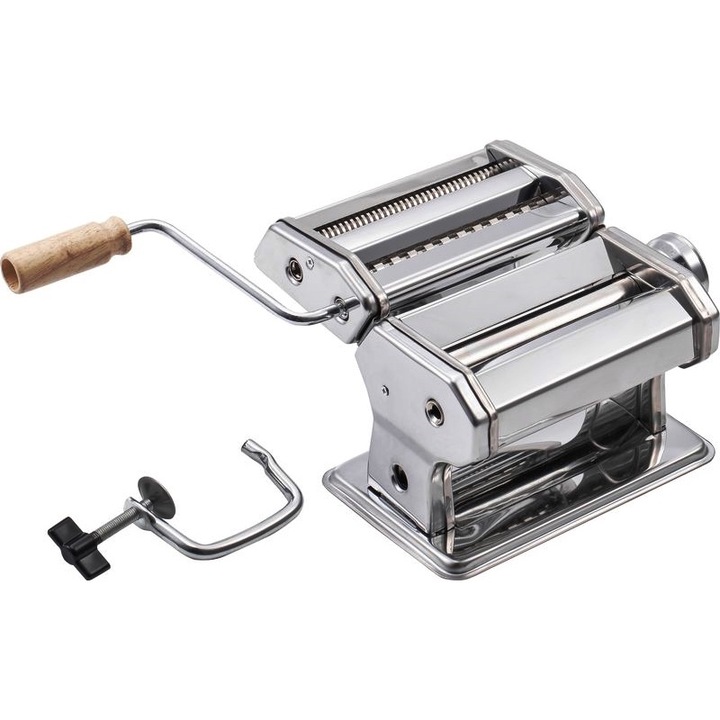 3 az 1-ben tészta- és metéltkészítő gép, állítható munkavastagság 2-6 mm, asztali rögzítőrendszerrel