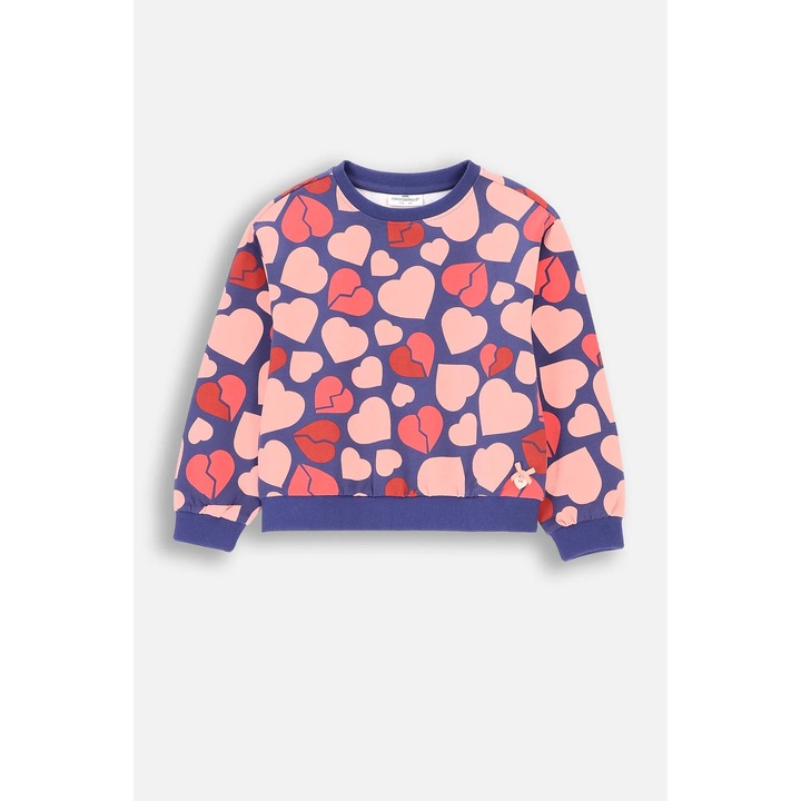 Bluza sport cu imprimeu cu inimi