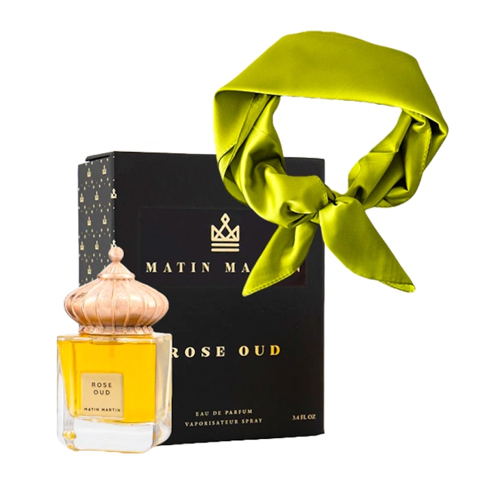 Irelia ajándék szett, Matin Martin Rose Oud Eau de Parfum, Unisex, 100 ml , sállal