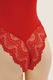Body sexy cu dantela brodata, bretele subtiri reglabile, BD1547, rosu, 2XL-3XL