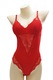 Body sexy cu dantela brodata, bretele subtiri reglabile, BD1547, rosu, 2XL-3XL
