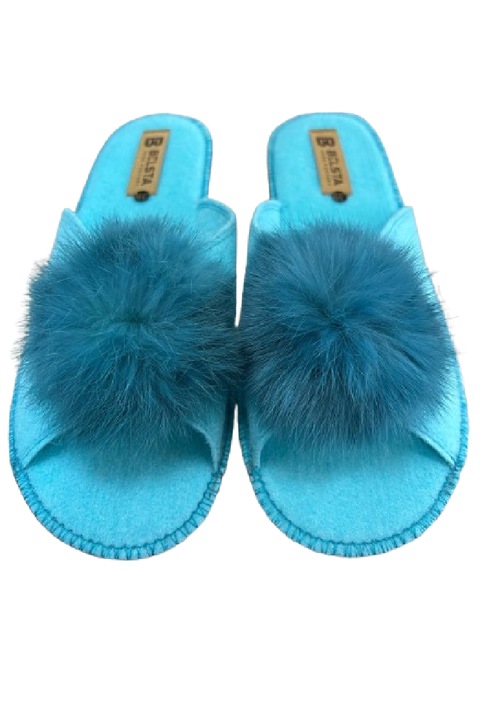 Papuci de dama, Belsta, anti-alunecare, turcoaz, 39 EU