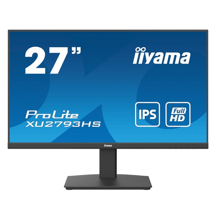 Monitor IPS LED Iiyama 27" XU2793HS-B7, Full HD (1920 x 1080), HDMI, DisplayPort, hangszórók, 100 Hz, 1 ms (fekete)