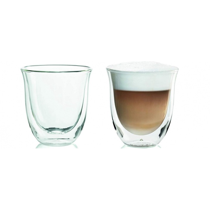 2 db cappuccino pohár/pohár készlet DELONGHI 5513284161, 270 ml