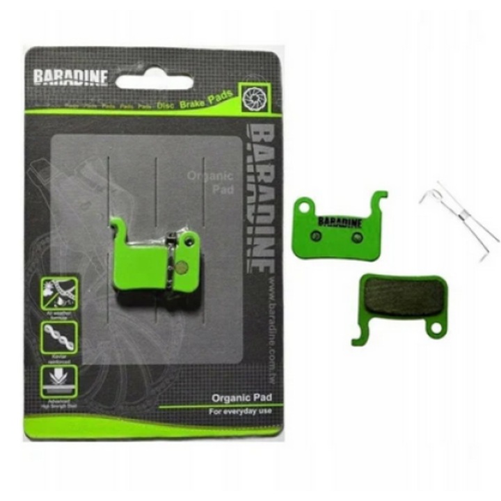 Burete frana bicicleta Baradine DS17, SHIMANO XTR, 2 bucati, rasina, multicolor