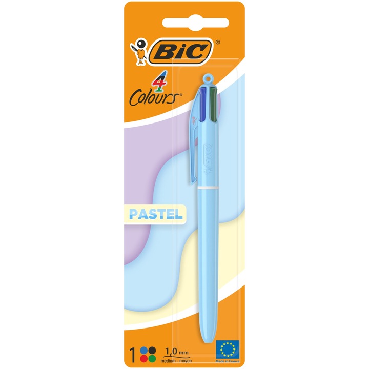 Химикал BIC, 1.0 mm, 197x65x14 mm, Многоцветен