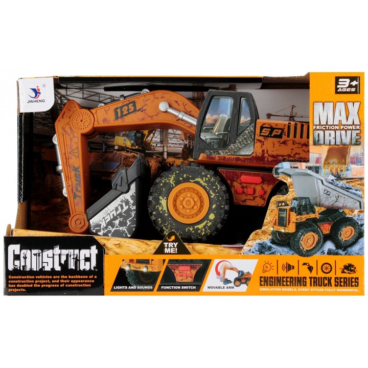 Кран, Mega Creative, със звукови и светлинни ефекти, 23x15x13cm, за деца 3+