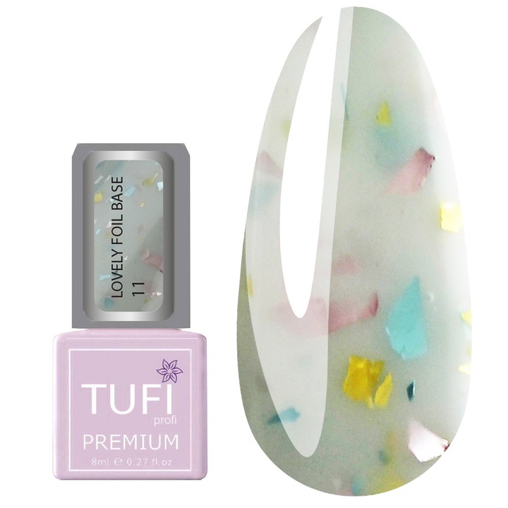 TUFI Profi Premium UV гел база, млечно розова, 8 ml, равномерно нанасяне