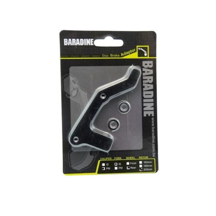 Adaptor frana disc PM-IS 203mm, Baradine, negru, 70g