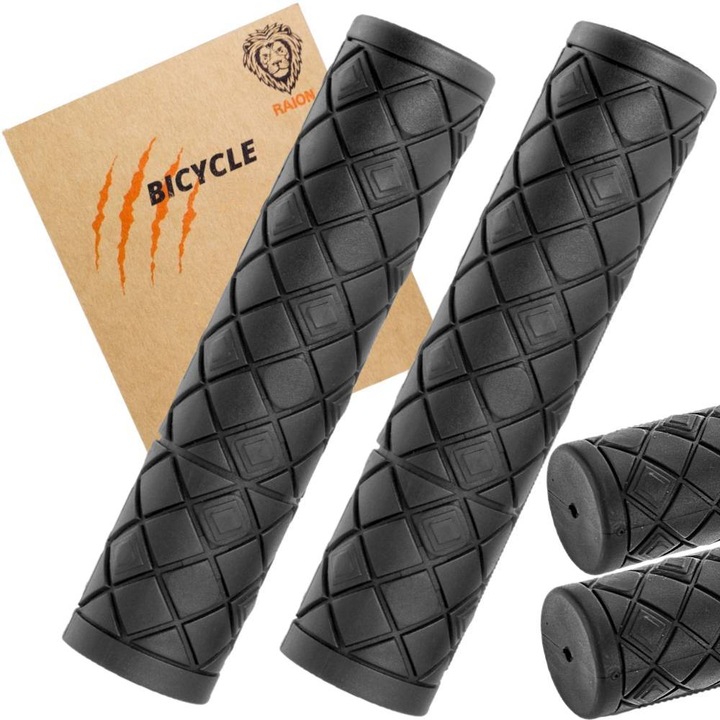 Mansoane bicicleta Raion Katto, 120/90mm, TPE, negru
