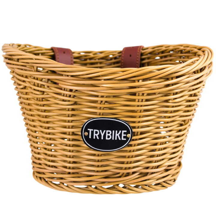 Cos din ratan pentru bicicleta, Trybike, 3,5 litri, 15x23x20,5cm