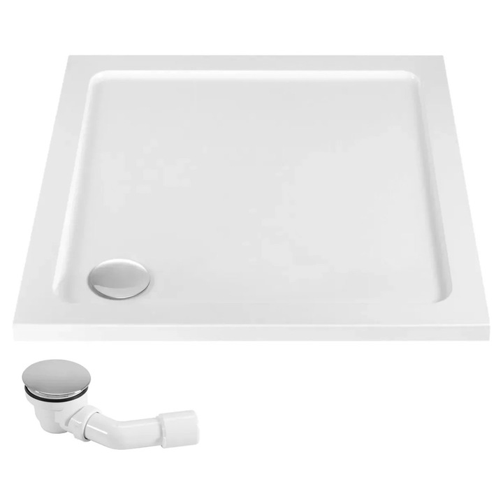 Cadita dus Rea Savoy, 90x90 cm, acril, alb