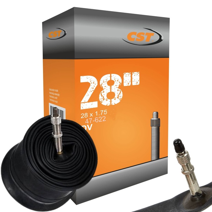 Camera roata bicicleta 28" x 1.75, CST, DV 40mm, 0.87mm grosime, 210g