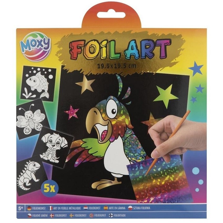 Set creativ, Moxy, 5 coli, multicolor, 21,5x21,5cm