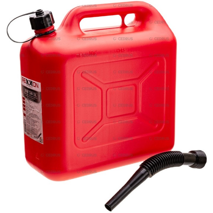 Canistra 10L, REXXON, pentru benzina, material rezistent, capacitate 10 litri