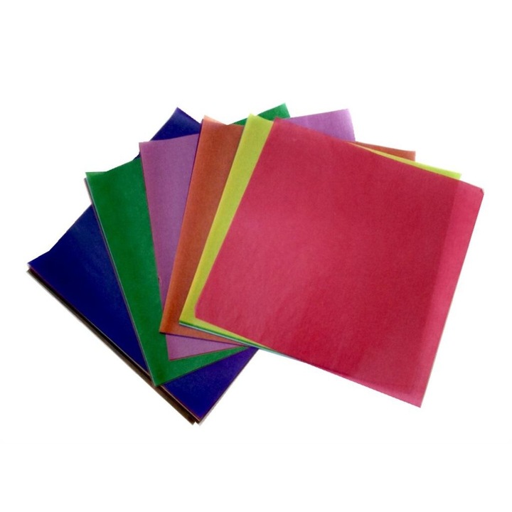 Papier origami transparent, Galeria Hobby, 42g, 15x15cm, set 50 arcuri