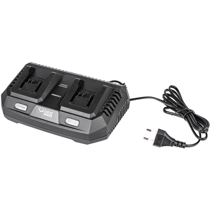 Incarcator dublu baterii Cedrus Power+ 20V DCH3.0, 3.0A, cu indicator, 0,72kg