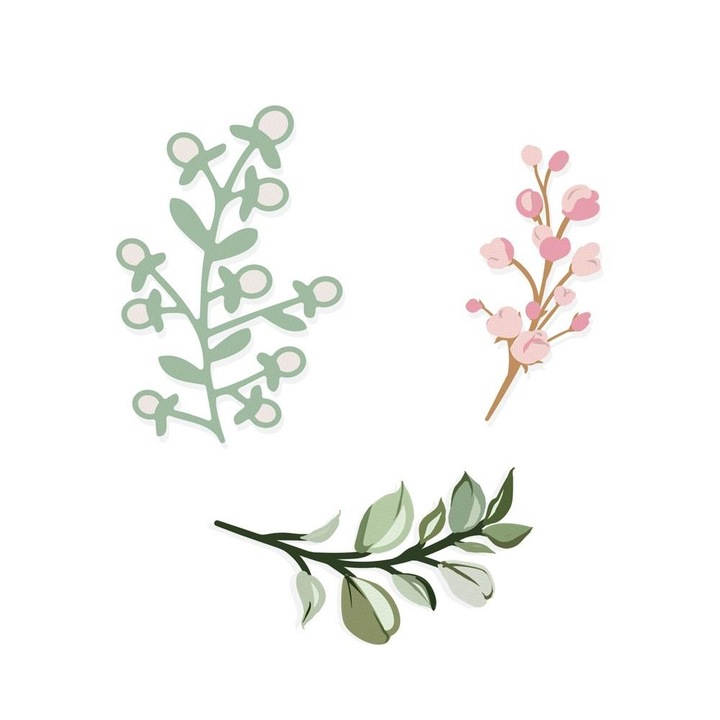 Set 3 matrite de taiere, Dalprint, dimensiuni 2,6x5,3cm - 4,1x6,4cm, plastic