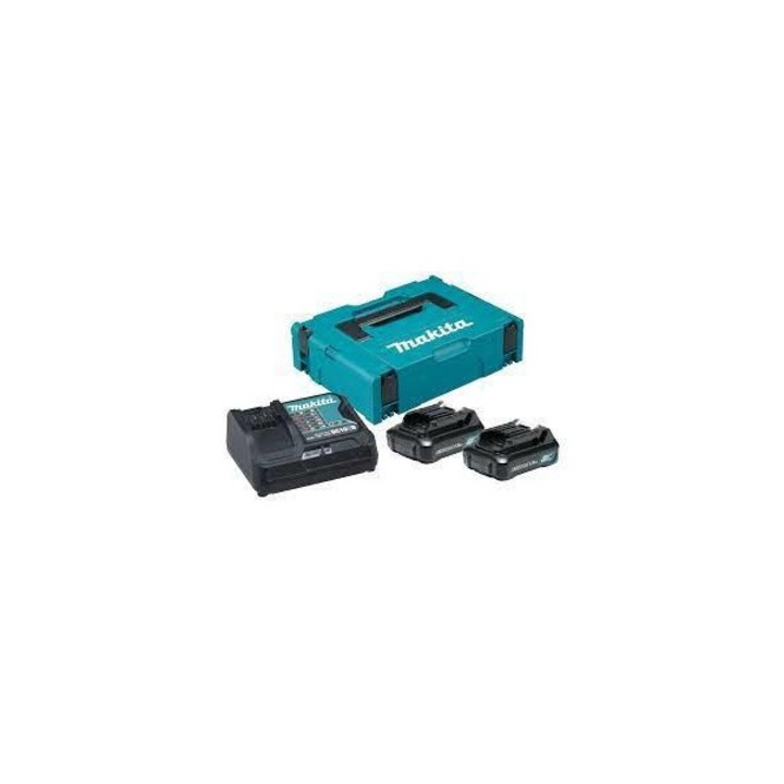 Set acumulatori si incarcator Makita 12V 2x1,5Ah, multicolor