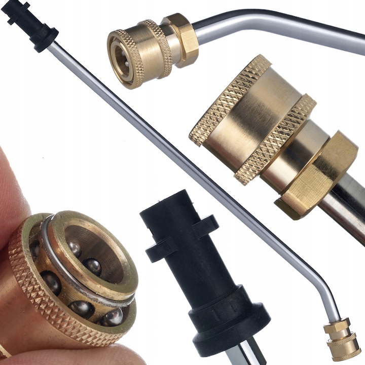 Lance pentru aparat de spalat cu presiune, Rosfix, 34 cm, Unghi 30, conexiune Karcher K Bayonet, material de calitate, utilizare versatila