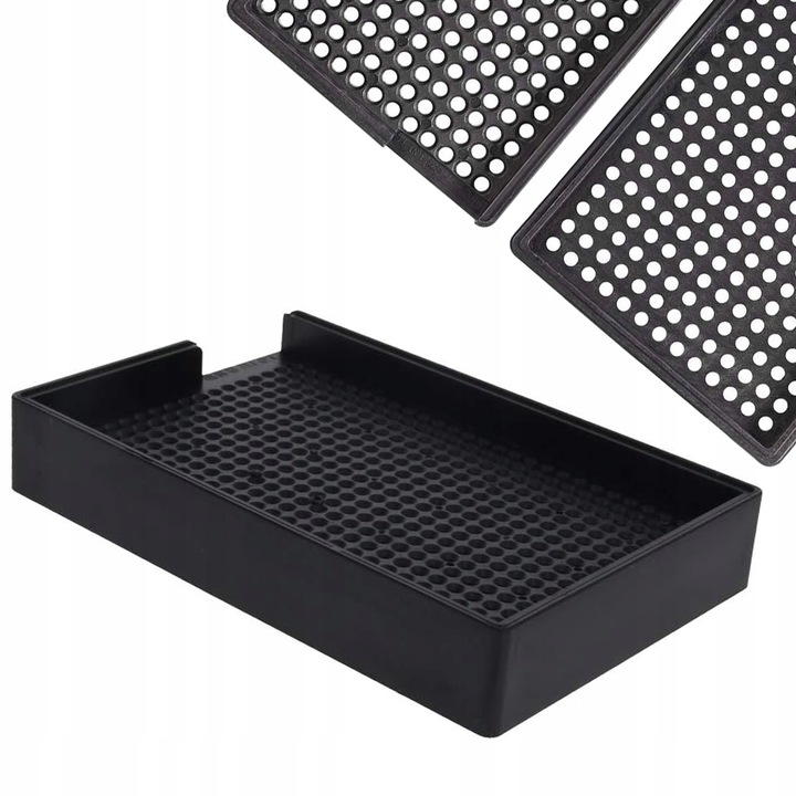 Tava antistatica ESD pentru suruburi de 1-1,5 mm Organizator cu 459 gauri, negru