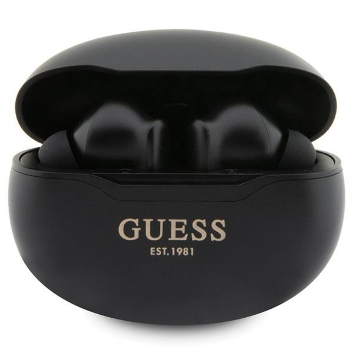 Guess True Wireless Metalic Finish BT5.3 bluetooth stereo headset, vezeték nélküli fülhallgató, fekete (GUTWST50EK)