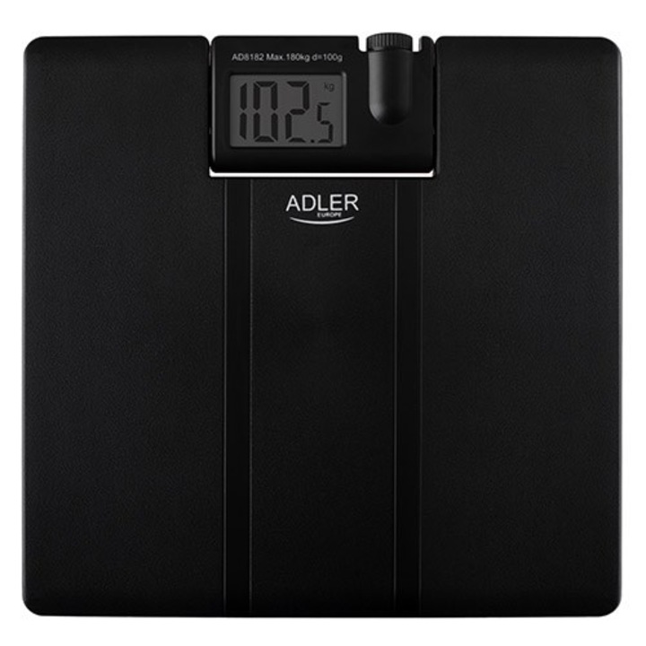 Кантар за телесно тегло Adler AD 8182, електронен, 180 кг, черен, 40x330x320mm