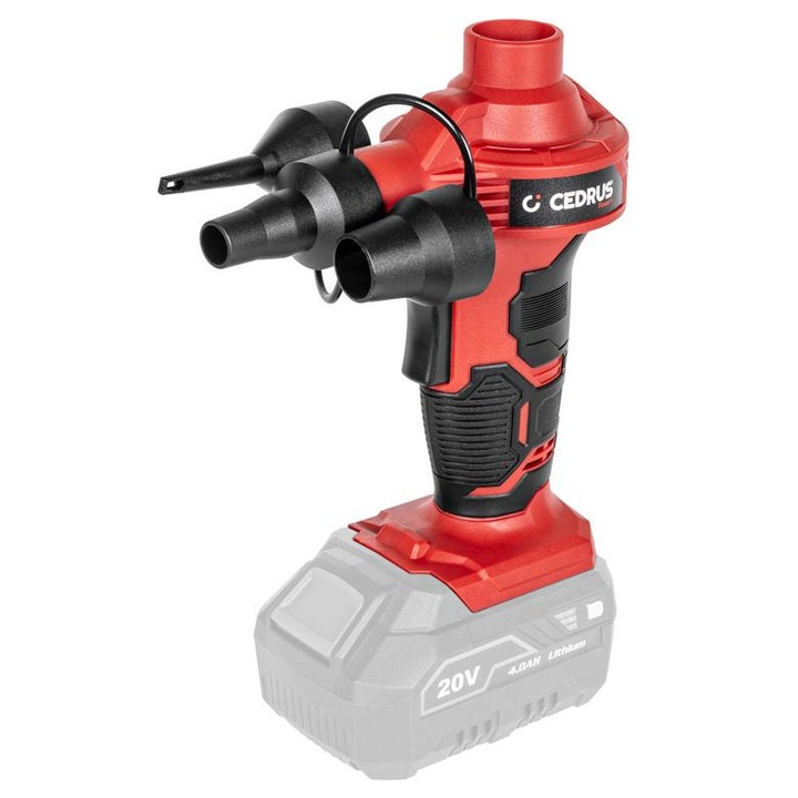 Pompa actionata de acumulator Cedrus CEDCP57LI, 20V, 53m3/h, 0,55kg, fara baterie si incarcator, 3 duze suplimentare