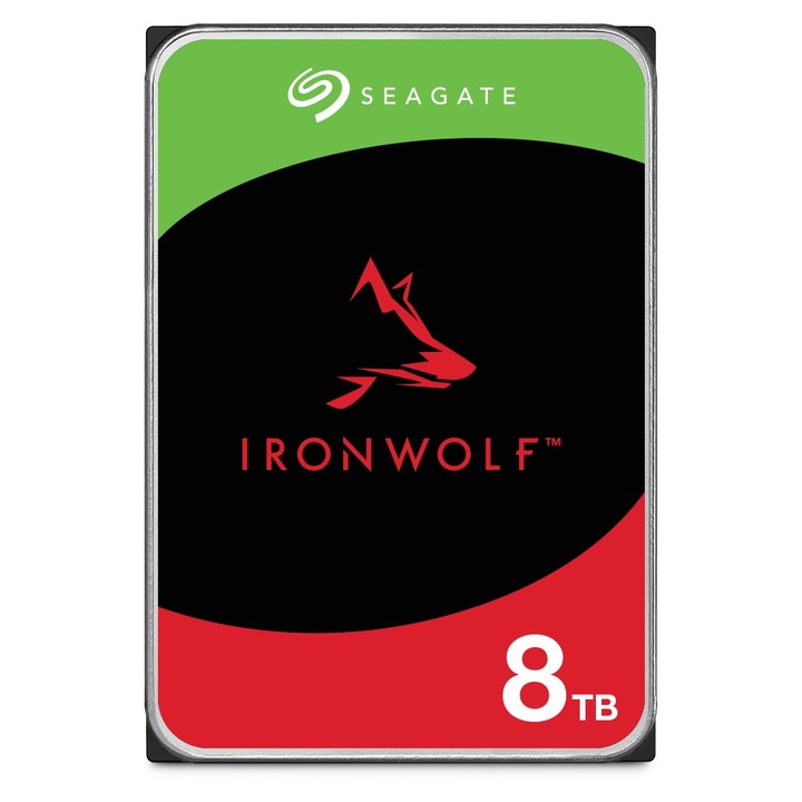 Merevlemez HDD Seagate, IronWolf 8TB 3,5" SATA, 5400 RPM, 256 MB, 6 Gbit/s