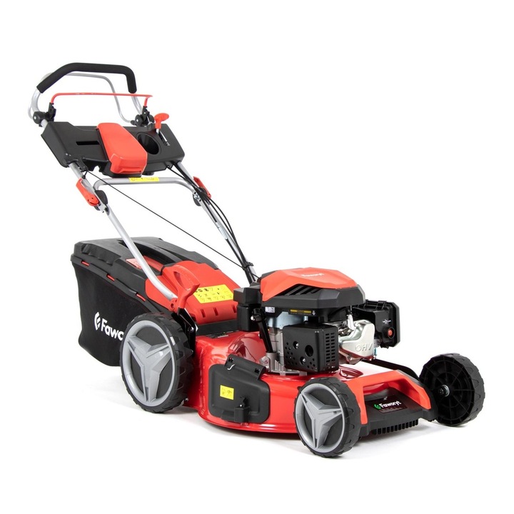 Masina de tuns iarba Faworyt WA53N196L-3W1, motor Loncin 196cm3, latime de lucru 53cm, culoare rosie, 60L cos.