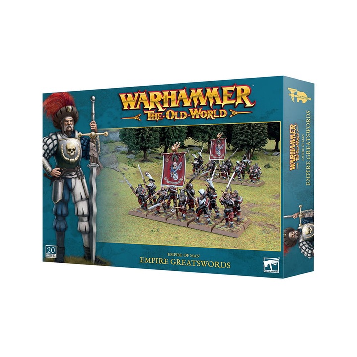 Разширение на играта Warhammer The Old World, Greatswords Empire of Man, Games Workshop, 264 части, сиво