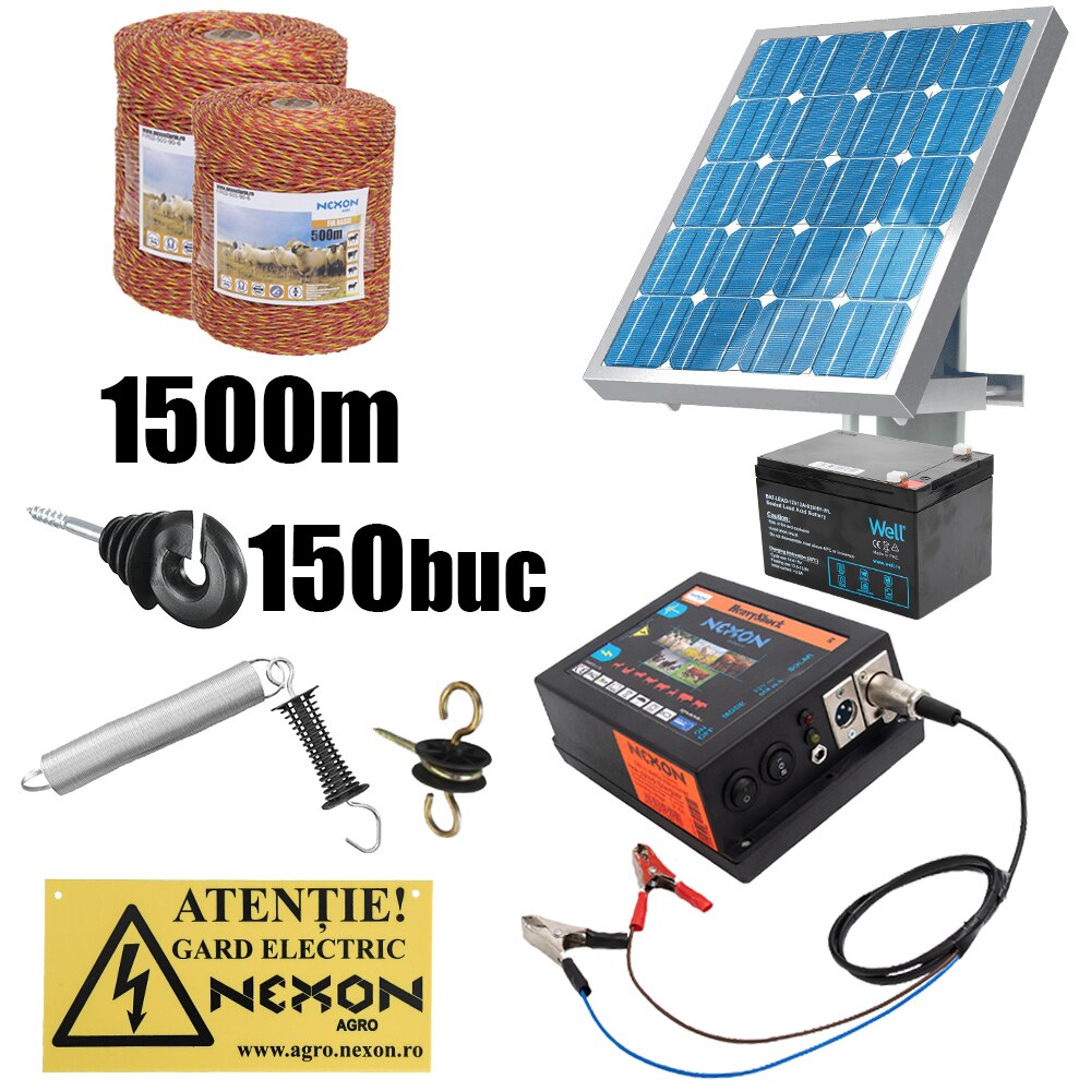 Pachet gard electric NEXON HeavyShock 5.0 J 12V , 1500m