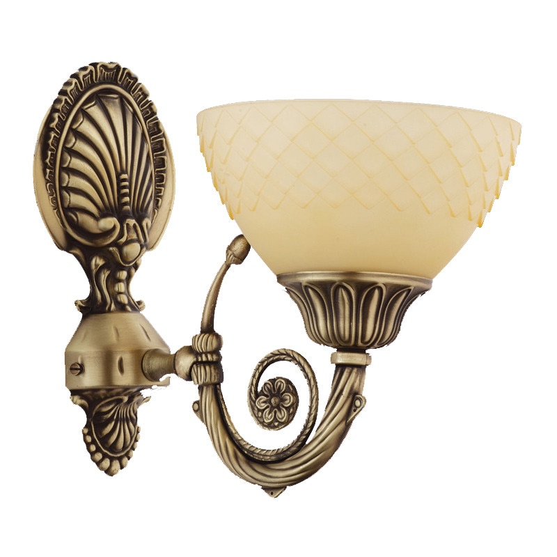 Aplica BUSSY LIGHTING 3062 1 brat E27 1x60W alama,metal, finisaj bronz-antiq / sticla ananas