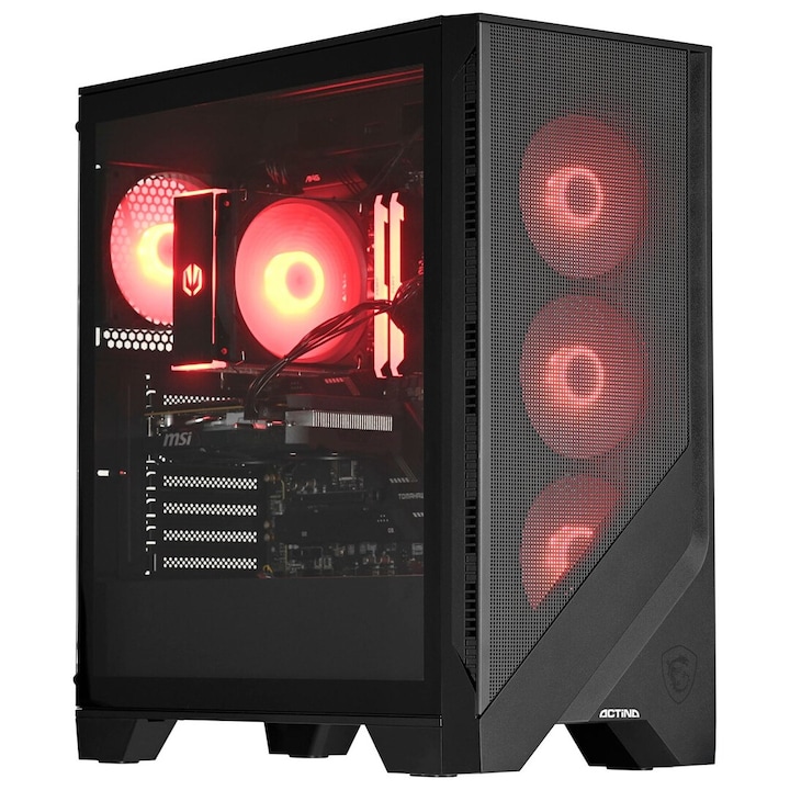 Настолен компютър Actina PBM, AMD Ryzen 7 7700, 32GB RAM, 1TB SSD, AMD Radeon RX 7800 XT, черен
