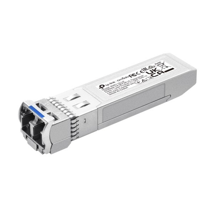 TP-Link SM6110-LR SFP+ hálózati modul 25780 Mbit/s, 1310 nm, szürke, 57x14x12mm