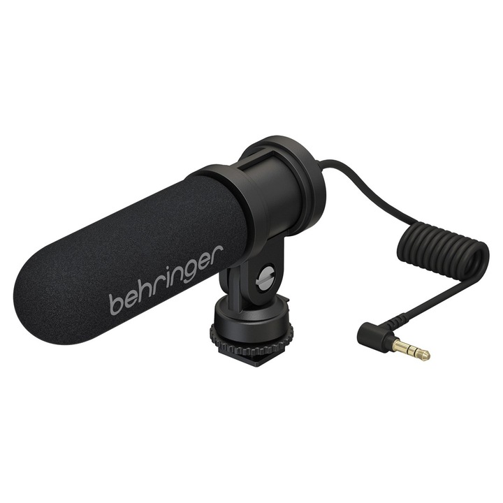 Микрофон, Behringer, VIDEO MIC MS, суперкардиоиден, черен, 247x70x151mm