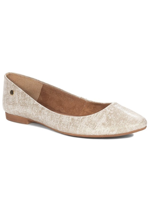 Balerini Maciejka, eleganti, auriu, piele naturala, femei, 39 EU