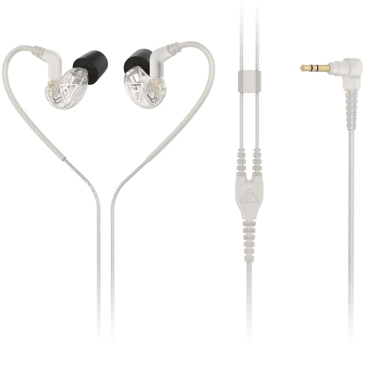 Casti cu fir Behringer SD251-CL, transparente, tip in-ear, cu conector MMCX