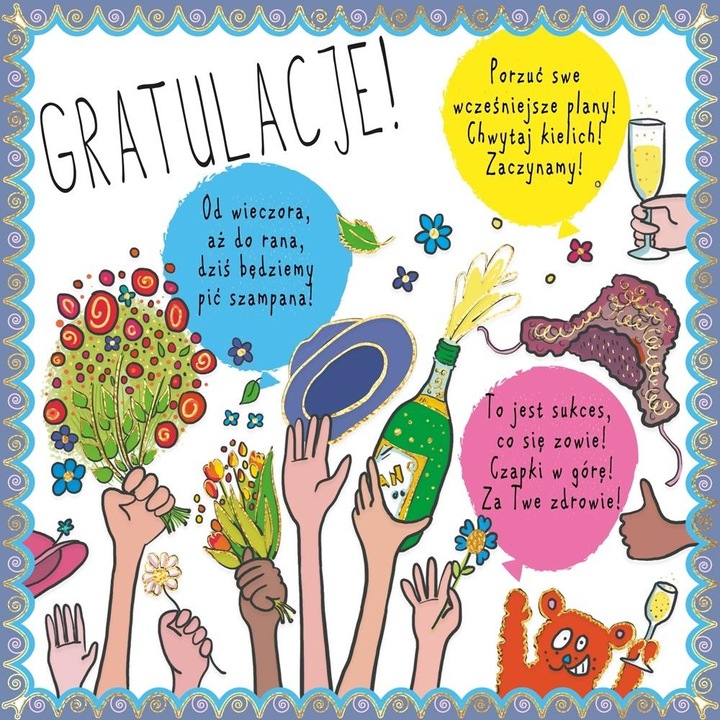 Karnet okolicznosciowy Henry, Gratulacje, 15x15cm, cu coperta colorata, 2021