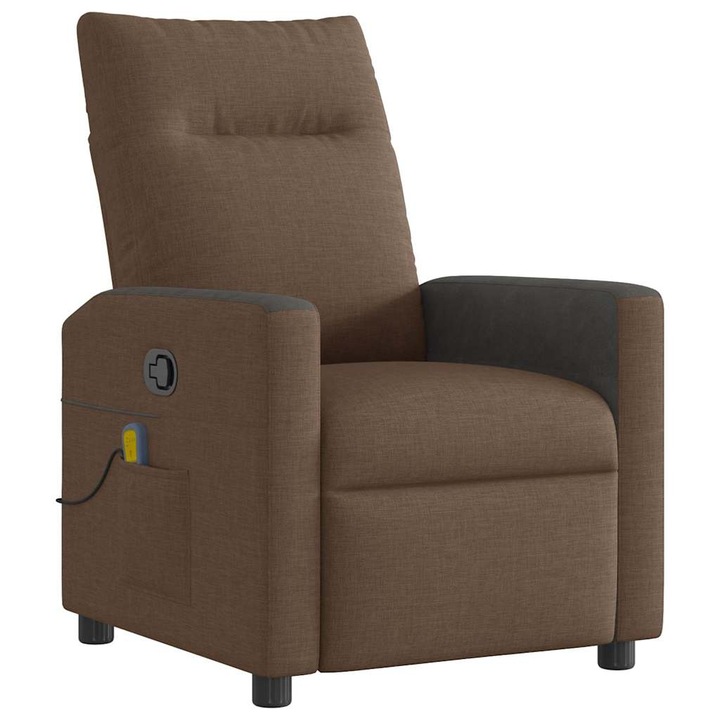 VidaXL barna szövet dönthető masszázsfotel 17.5 kg