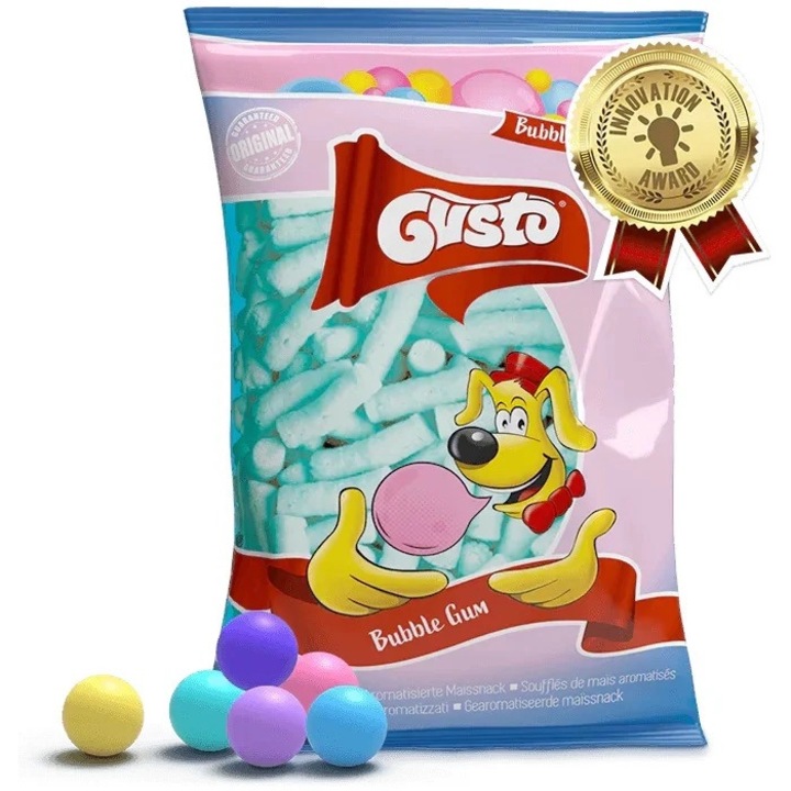 Rágógumi ízű puffantyúk, 9 x 80 g, Gusto